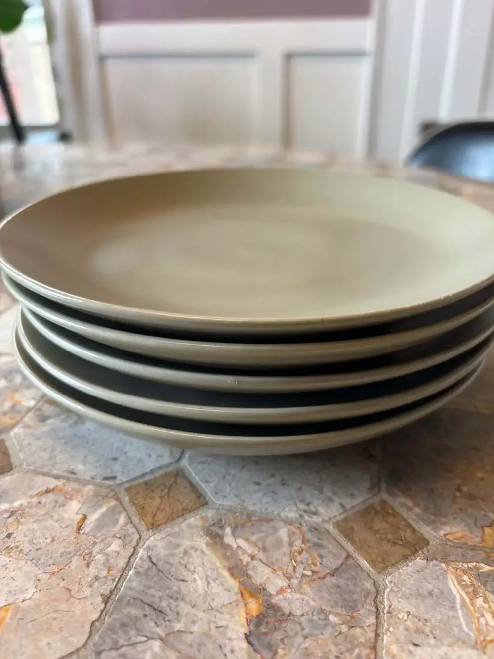 IKEA FÄRGKLAR Matte Green Salad Plate 7 7/8 inch - 5 Plates